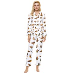 Butterfly Butterflies Insect Swarm Womens  Long Sleeve Velvet Pocket Pajamas Set by 99art