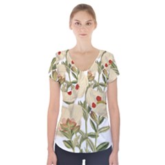 Nature-flower-leaf-plant-isolated Short Sleeve Front Detail Top by 99art