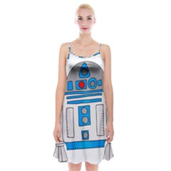 Technology-clip-art-r2d2 Spaghetti Strap Velvet Dress by 99art