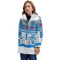 Technology-clip-art-r2d2 Kids  Hooded Longline Puffer Jacket View3