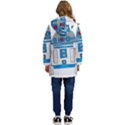 Technology-clip-art-r2d2 Kids  Hooded Longline Puffer Jacket View4