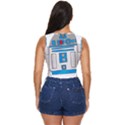 Technology-clip-art-r2d2 Women s Sleeveless Wrap Top View4