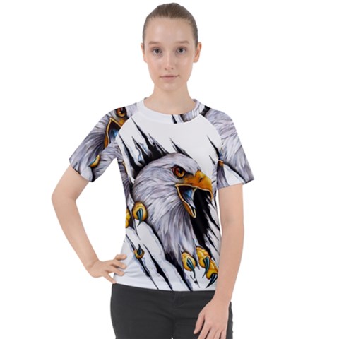 Eagle Women s Sport Raglan Tee by 99art