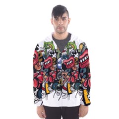 Mural Graffiti Paint Men s Hooded Windbreaker by 99art