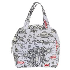Drawing Clip Art Hand Painted Abstract Creative Space Squid Radio Boxy Hand Bag by 99art