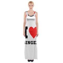 I Love Ginger Thigh Split Maxi Dress by ilovewhateva