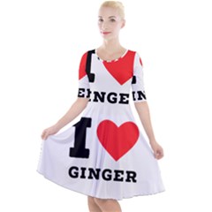 I Love Ginger Quarter Sleeve A-line Dress by ilovewhateva