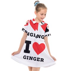 I Love Ginger Kids  Short Sleeve Shirt Dress by ilovewhateva