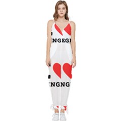 I Love Ginger Sleeveless Tie Ankle Chiffon Jumpsuit by ilovewhateva