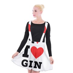 I Love Gin Suspender Skater Skirt by ilovewhateva