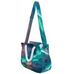 Amazing Aurora Borealis Colors Rope Handles Shoulder Strap Bag by B30l