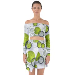 Circles Still Life Off Shoulder Top With Skirt Set by B30l