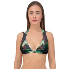 Aurora Borealis Nature Sky Light Double Strap Halter Bikini Top by B30l