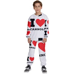 I Love Cannoli  Kids  Sweatshirt Set by ilovewhateva