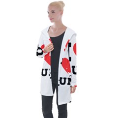 I Love Rum Longline Hooded Cardigan by ilovewhateva