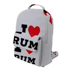 I Love Rum Flap Pocket Backpack (large) by ilovewhateva