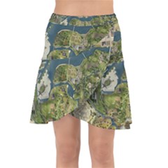 Map Illustration Gta Wrap Front Skirt by B30l