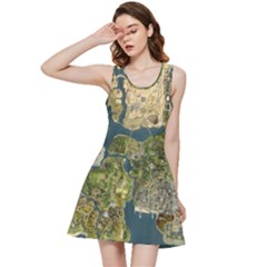 Map Illustration Gta Inside Out Racerback Dress by B30l