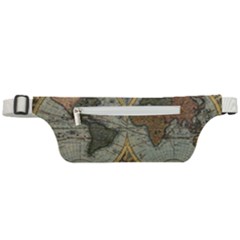 Vintage World Map Travel Geography Active Waist Bag by B30l