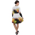 Variety Of Fruit Water Berry Food Splash Kiwi Grape Long Sleeve Chiffon Shirt Dress View2