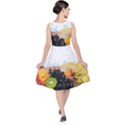 Variety Of Fruit Water Berry Food Splash Kiwi Grape V-Neck Midi Sleeveless Dress  View2