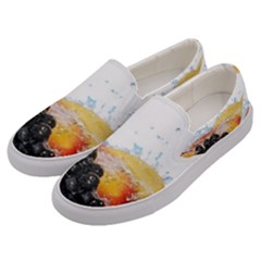 Variety Of Fruit Water Berry Food Splash Kiwi Grape Men s Canvas Slip Ons by B30l