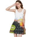 Variety Of Fruit Water Berry Food Splash Kiwi Grape Inside Out Racerback Dress View1