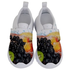 Variety Of Fruit Water Berry Food Splash Kiwi Grape Kids  Velcro No Lace Shoes by B30l