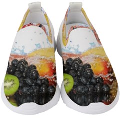 Variety Of Fruit Water Berry Food Splash Kiwi Grape Kids  Slip On Sneakers by B30l