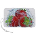 Red Strawberries Water Squirt Strawberry Fresh Splash Drops Pen Storage Case (L) View1