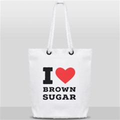 I Love Brown Sugar Full Print Rope Handle Tote (small) by ilovewhateva