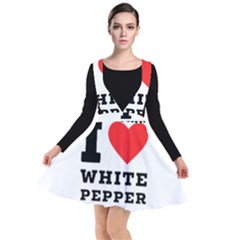 I Love White Pepper Plunge Pinafore Dress by ilovewhateva