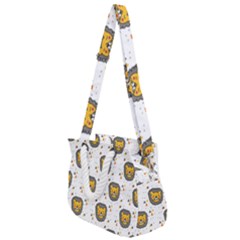 Lion Heads Pattern Design Doodle Rope Handles Shoulder Strap Bag by Cowasu