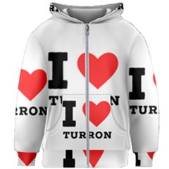 I Love Turron  Kids  Zipper Hoodie Without Drawstring by ilovewhateva