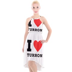 I Love Turron  High-low Halter Chiffon Dress  by ilovewhateva