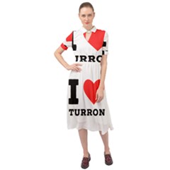 I Love Turron  Keyhole Neckline Chiffon Dress by ilovewhateva