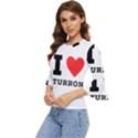 I love turron  Bell Sleeve Top View2