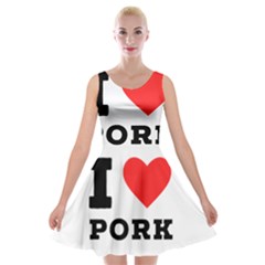 I Love Pork  Velvet Skater Dress by ilovewhateva