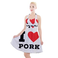 I Love Pork  Halter Party Swing Dress  by ilovewhateva