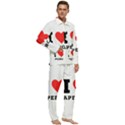 I love aperol Men s Long Sleeve Velvet Pocket Pajamas Set View2