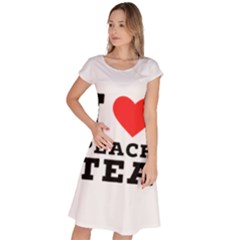 I Love Peach Tea Classic Short Sleeve Dress by ilovewhateva