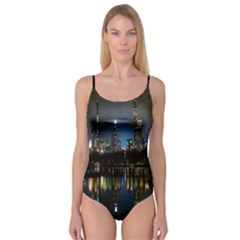 New York Night Central Park Skyscrapers Skyline Camisole Leotard  by Cowasu