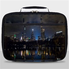 New York Night Central Park Skyscrapers Skyline Full Print Lunch Bag by Cowasu