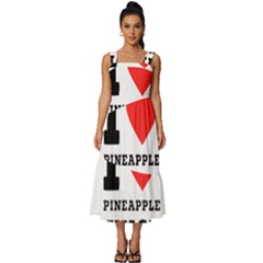 I Love Pineapple Juice Square Neckline Tiered Midi Dress by ilovewhateva