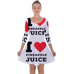 I Love Pineapple Juice Quarter Sleeve Skater Dress by ilovewhateva