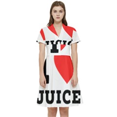 I Love Juice Short Sleeve Waist Detail Dress by ilovewhateva