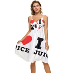 I Love Juice Sleeveless Tie Front Chiffon Dress by ilovewhateva