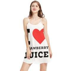 I Love Strawberry Juice Summer Frill Dress by ilovewhateva