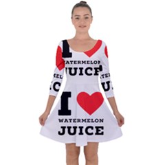 I Love Watermelon Juice Quarter Sleeve Skater Dress by ilovewhateva