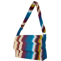 Line Vertical Lines Color Lines Full Print Messenger Bag (l) by Bangk1t